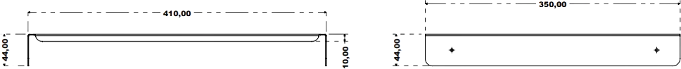 Desenho técnico - Bandeja Rack Móvel 1U