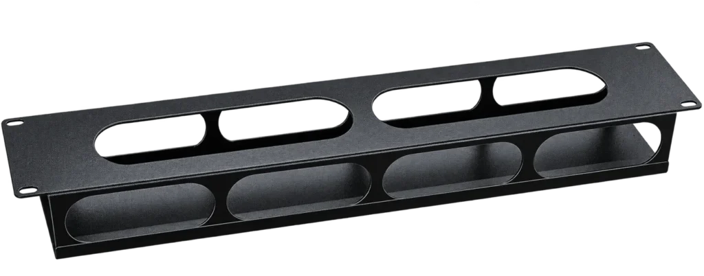 Organizador de Cabos Horizontal Fechado 2U – Padrão 19″