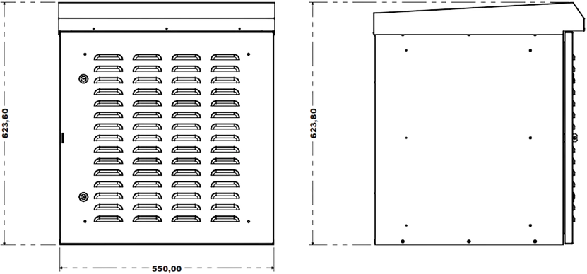 Desenho técnico - Rack 10U Outdoor Standard