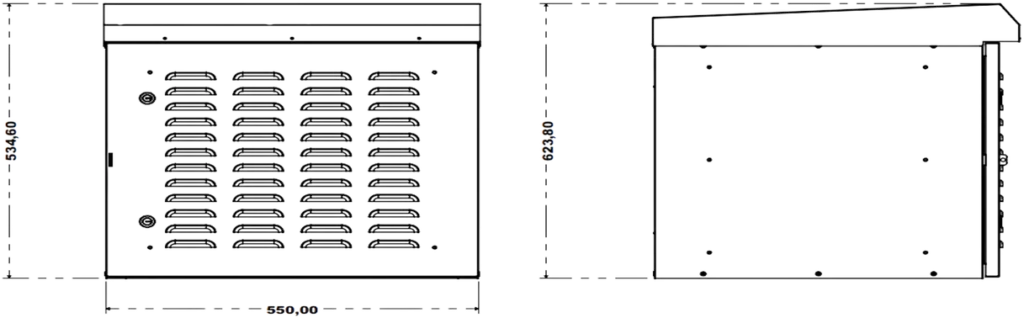 Desenho técnico - Rack 8U Outdoor Standard