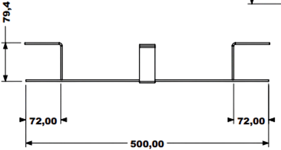Desenho técnico - Suporte Cruzeta Grande